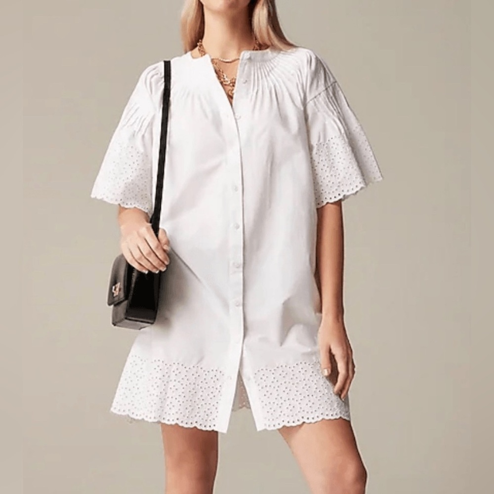 J.Crew mini daisy dress in eyelet cotton poplin